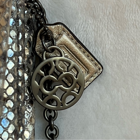 Coach Metallic Leather Reptile Print Crossbody Bag - Picture 5 of 16